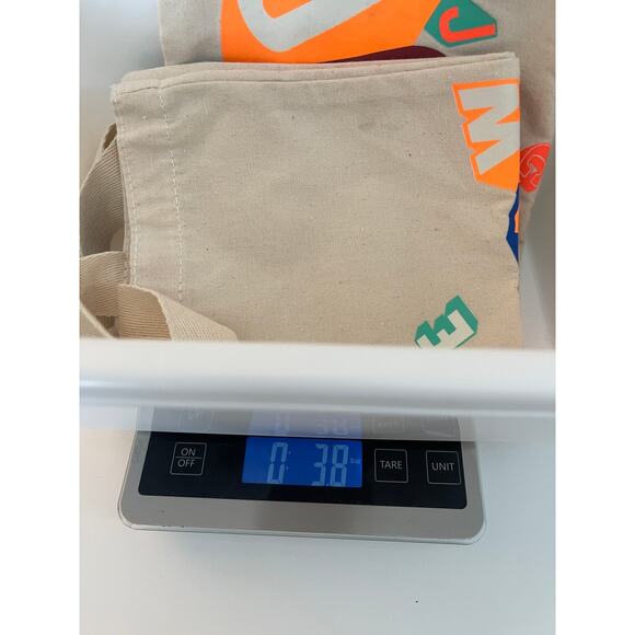 NEW J. Crew X Greg Lamarche Canvas Tote Bag 14" Neon Spellout Limited Edition - Picture 6 of 6